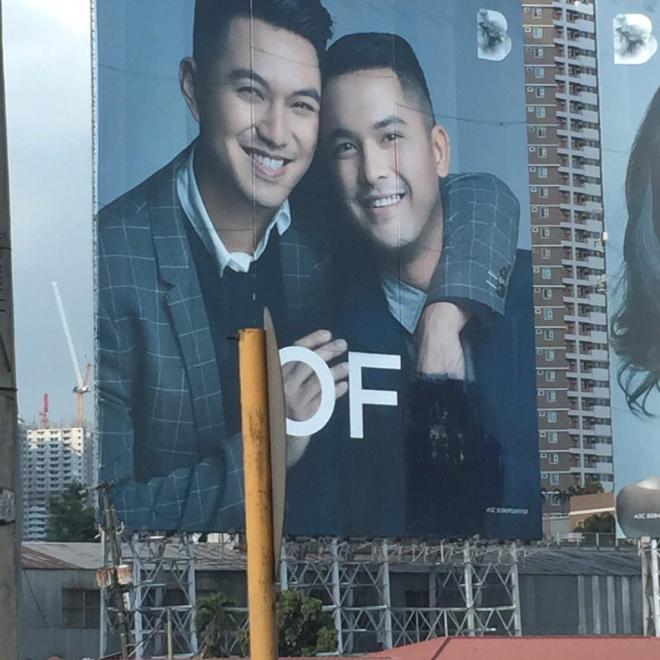 Bench Gay Couple Guadalupe Billboard in Love All Kinds of  Love ad Campaign