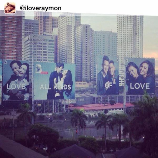 Bench Love all kinds of love billboard guadalupe