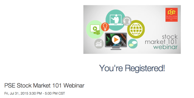 I'm Registered for the PSE Webinar