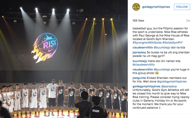 Golds Gym Philippines Thanks Sheridan Members For Their Patience