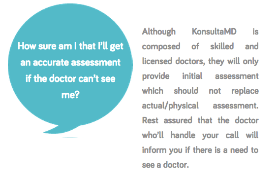 Konsulta MD question about accurate  assessment