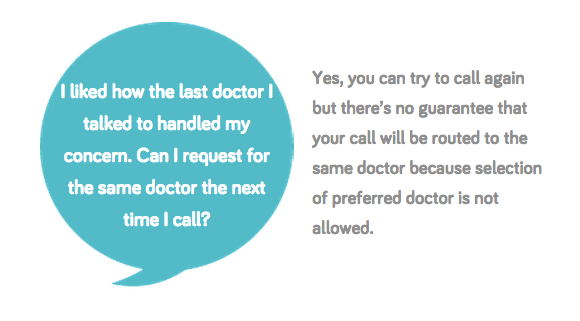 Konsulta MD question about doctor request